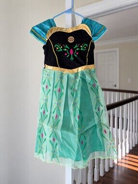 Girls Teal & Black Fairytale Princess Costume Dress – Size 8/9 Years